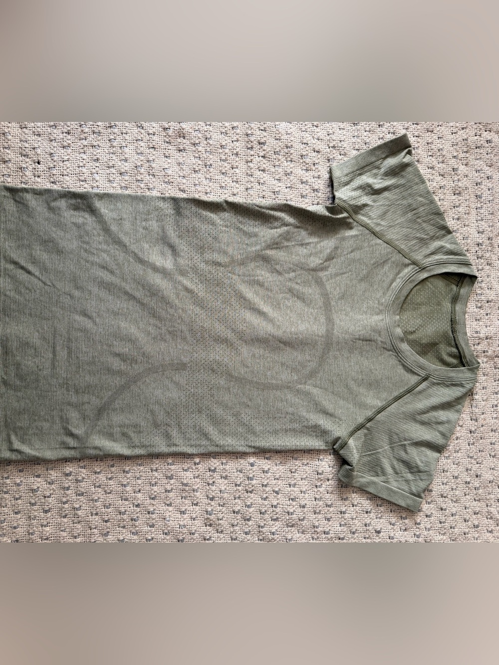 lululemon athletica Olive Green Short Sleeve Athletic Top